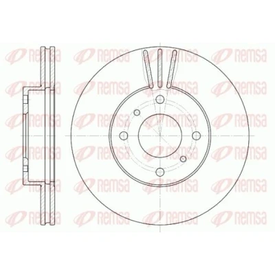 Imagen de REMSA 6610.10 Disco de freno Eje delantero 280, 280 22 4 ventilado NISSAN: Almera II Hatchback, Primera Berlina, 2 Limousine