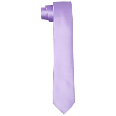 Imagen de DonDon corbatas para hombres hechas a mano aspecto seda 6 cm Lila