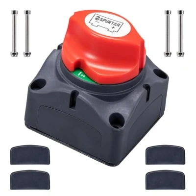 Imagen de Spurtar Desconectador de Bateria Coche 12V 24V 48V Interruptor Batería para RV ATV UTV Vehículo Barco camper