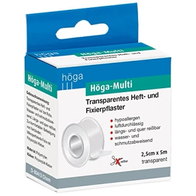 Imagen de Höga Tiritas de fijación y engrapado transparentes 2,5 cm x 5 m 2 unidades (1 paquete)