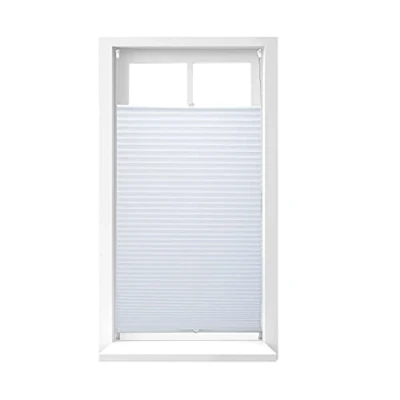 Imagen de Relaxdays Estor Plisado Transparente, Políéster, Blanco, 90x210 cm