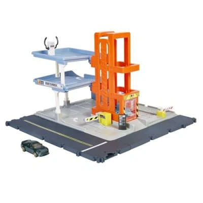 Imagen de Matchbox Garaje para coches de juguete con sonidos, almacena hasta 16 vehículos die cast Mattel HBL60