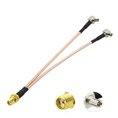 Imagen de Bingfu SMA a TS9 Cable Antena 4G MiFi Punto Acceso Móvil Conector Hembra Doble RG316 15 cm/6 Pulgadas para Enrutador WiFi Módem USB AirCard AC791L 6620L