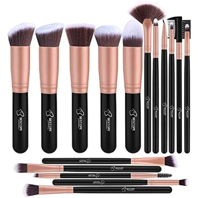 Imagen de Set de brochas maquillaje profesional BESTOPE 16 piezas Pinceles
