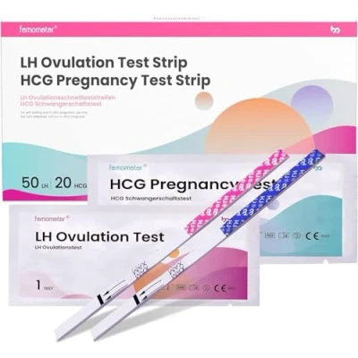 Imagen de Femometer 50 Test de Ovulación y 20 Embarazo Precoz 25 miu/ml sensibilidad óptima Resultados precisos, con la App Reconocimiento los las Pruebas