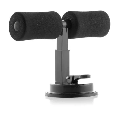 Imagen de InnovaGoods® Barra de abdominales con ventosa, ejercicios piso Dispositivo auxiliar abdominales, entrenamiento muscular en casa, guía color negro