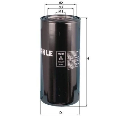 Imagen de MAHLE ORIGINAL OC 484 Filtro de aceite enroscable
