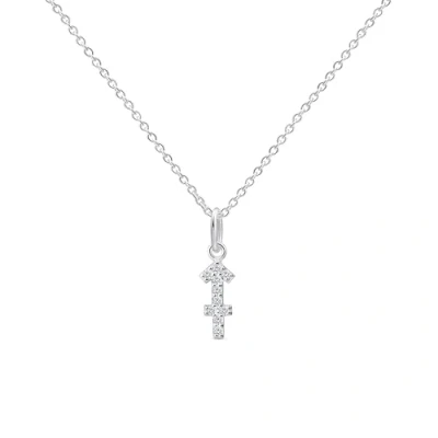 Imagen de Amberta Collar Signo del Zodiaco para Mujer en Plata de Ley 925 con Circonitas Zodiacal Plata: Sagitario