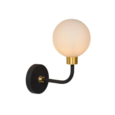 Imagen de LUCIDE BEREND Aplique de Pared, Negro, Oro Mate/latón