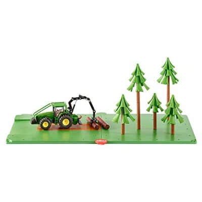 Imagen de siku 5605, juego de silvicultura con tractor, 2 paneles base y 5 árboles, Plástico/Metal, Verde, Versatilidad