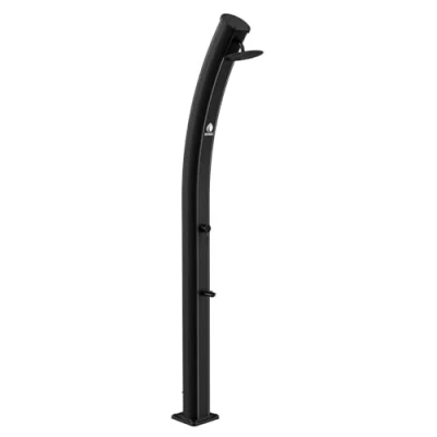Imagen de Sined Dafne Ducha Solar Curva de Aluminio con lavapiés 35 litros, Negro