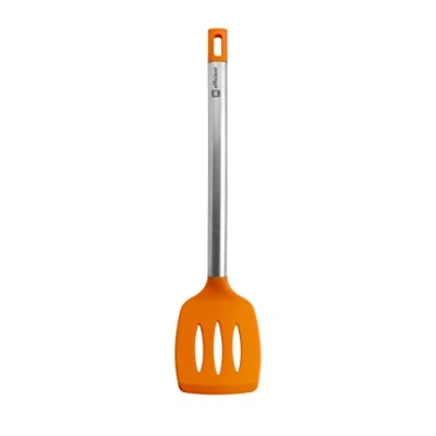 Imagen de BRA Efficient Espátula de Cocina, Acero Inoxidable 18/10 y Silicona, Naranja, 36.5 cm