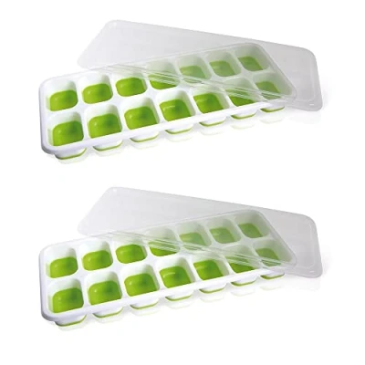 Imagen de VB VIN BOUQUET FIE 964 Molde para 14 hielos rectanguales, pack de 2 Verdes