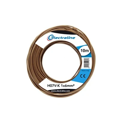 Imagen de Electraline 15291 cavo unipolare n07v k, sezione 1x6 mm, 10 mt, marrone