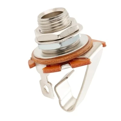 Imagen de Musiclily Pro 6,35mm Hembra de Jack Mono 2 Contactos para Guitarra Eléctrica y Bajo, Niquelado