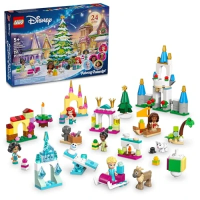 Imagen de LEGO calendario de Adviento Disney 2024 para niños, Navidad con mini construcciones y 8 minifiguras, a partir 5 años, idea regalo juguetes niñas