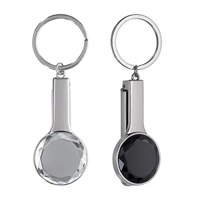 Imagen de kwmobile Ganchos para Colgar Bolso de la Mesa Set 2X Gancho Plegable Cartera Diamantes Negro/Blanco/Plata