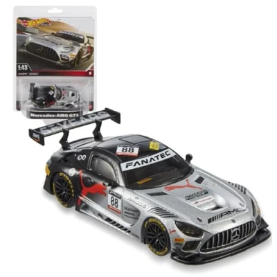 Imagen de Hot Wheels Premium &#039;20 Mercedes AMG GT3 EVO, Coche Coleccionable a Escala 1:43, de Juguete colección, +3años y Fans coleccionistas Adultos, HMD44