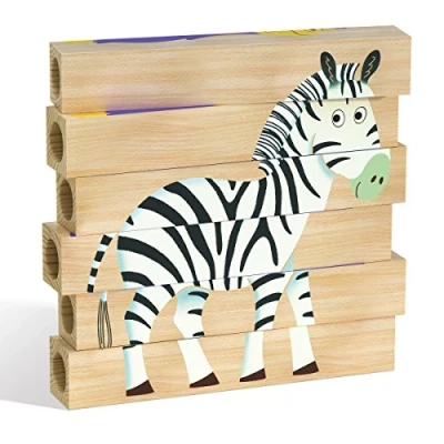 Imagen de Quercetti 007105 4 Puzzle Jungle Wooden