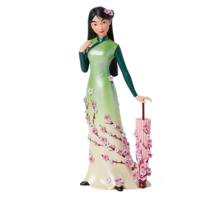 Imagen de Enesco Disney Showcase Mulan apoyado en un Paraguas Figura botánica, 8.03 Pulgadas, Multicolor
