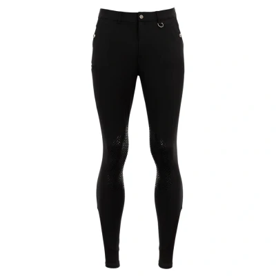 Imagen de BR Pantalón de equitación Maikel hombre rodilleras silicona 48 Negro