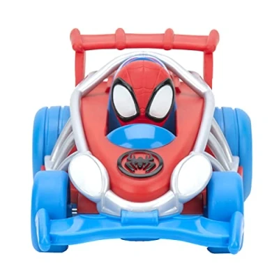 Imagen de Spidey and his Amazing Friends SNF0015 Juguete de superhéroe con Ruedas cincha su amigable vecindario Spideys, Rojo y Azul