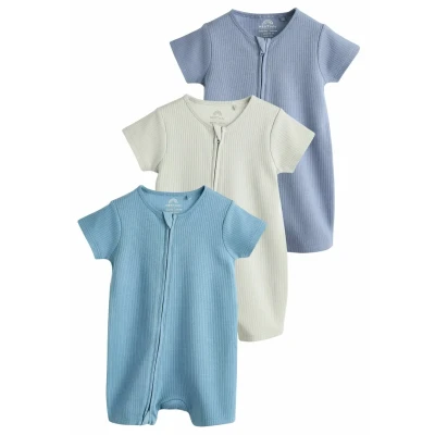 Imagen de Next 3 PACK Regular FIT Unisex Pijama de bebé para niños, Talla: NB, Blue