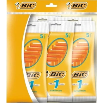 Imagen de Bic 1 sensitive Cuchillas de afeitar desechables para hombre (5 paquetes 5 unidades)