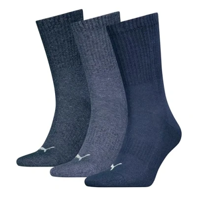 Imagen de PUMA Cushioned Calcetines de tripulación, Azul Marino, 39/42 EU (Pack 3) Unisex Adulto