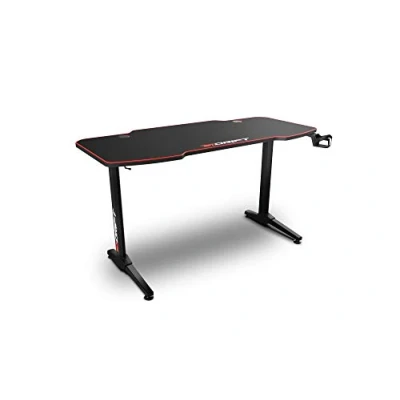 Imagen de Drift Gaming DRDZ200 Mesa con tablero de fibra carbono cubierto por un alfombrilla full size, soporte para tazas y auriculares, patas regulables, color negro