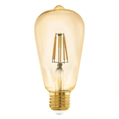 Imagen de EGLO connect.z Smart Home bombilla LED E27, ST64, ZigBee, control de voz y la aplicación, regulable, blanco cálido, 500 lúmenes, 5,5 vatios, vintage ámbar