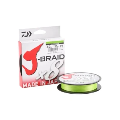 Imagen de Daiwa j braid línea trenzada de pesca, 8 fibras, 300 m, verde amarillento, Dm: 0,13mm