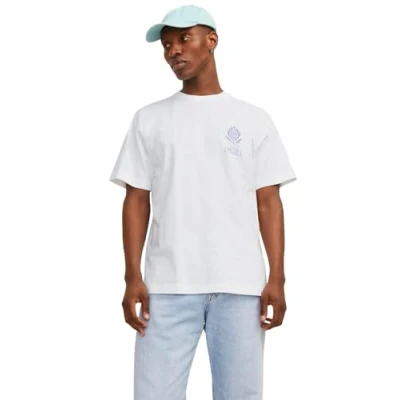 Imagen de Jack &amp; Jones NOTO Graphic Kurzarm Camiseta estampada, Hombre, Talla: Large, Weiß