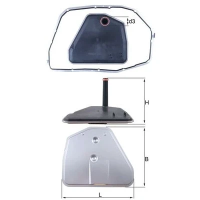 Imagen de MAHLE ORIGINAL HX 164D1 Filtro Caja de Cambios Automatica con junta AUDI: A6 C6 Berlina, A4 B7 Allroad