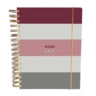 Imagen de Agenda 2022 Semana Vista Incluye Calendario Notas Menú 225 x 195 Español de Colores Elegante Anillas para madre Susiko ¡No podrás vivir sin ella! Multicolor Mamá