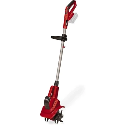 Imagen de Einhell Motoazada con batería, 18 V, Iones de Li, regulación Velocidad, Cuchilla escarificadora, Agarre Adicional, sin batería ni Cargador, Color Rojo/Negro
