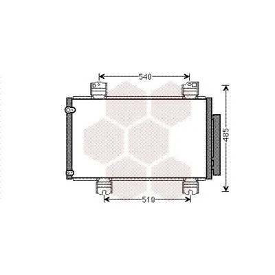 Imagen de VAN WEZEL 25005236 Condensador con secador Aluminio 688 HONDA: ACCORD 8 Kombi