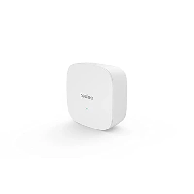 Imagen de Tedee Bridge para cerradura electrónica de puerta Fácil instalar Control a través Bluetooth, WiFi permite abrir y cerrar distancia iPhone &amp; Android Smart Home White