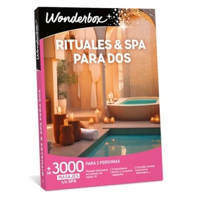 Imagen de WONDERBOX Caja Regalo Rituales &amp; SPA para Dos 1 Masaje o Tratamiento a Elegir Entre 3300 masajes y/o 2 Personas Válido Durante 3 años y Meses