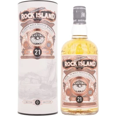 Imagen de Douglas Laing ROCK ISLAND 21 Years Old Blended Malt 46,8% Vol. 0,7l in Giftbox
