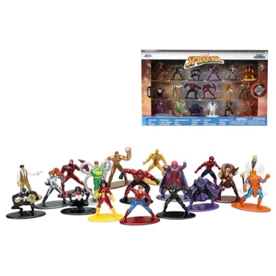 Imagen de Jada Set de 18 Nanofiguras Marvel (Spider Man), Metálicas, 4cm, Coleccionables, Licencia Oficial (253225028)