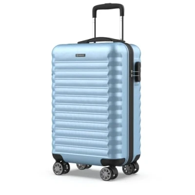 Imagen de NUMADA Maleta de Viaje Cabina 55x36x19cm (30L) Upfly XS con Cierre Combinación y 4 Ruedas Dobles 360. Mano Rígida Resistente, Ligera Interior Compartimentado Azul Claro
