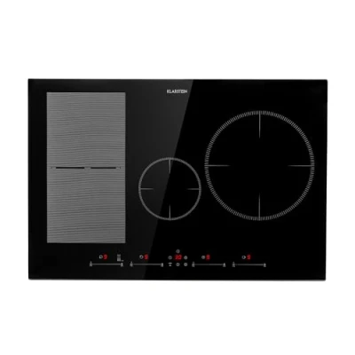 Imagen de Klarstein Placa Induccion Eléctrica 7500W, Vitrocerámica de 4 Fuegos, Placas Cocción Sobremesa, Control Táctil, para Cocinar.
