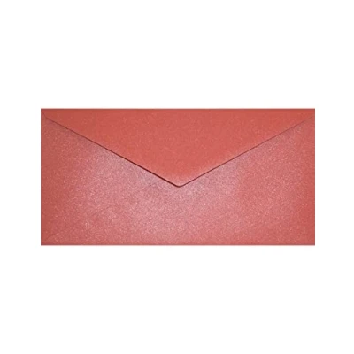 Imagen de Netuno 25 sobres largos rojos nacarados DIN DL 110x220mm 120g Aster Metallic Ruby solapa engomada puntiaguda sin ventana metalizados americanos para invitaciones tarjetas boda Navidad folleto dinero