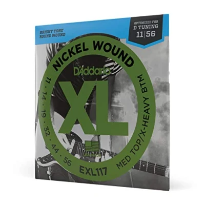 Imagen de D&#039;Addario EXL117 XL Nickel Wound Medium Top/Extra Heavy Bottom (.011 .056) Electric Guitar Strings