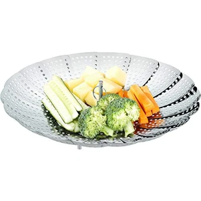 Imagen de ecooe inserto de vapor ajustable acero inoxidable (15.5cm 27cm) para cacerolas