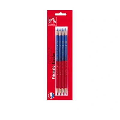 Imagen de Caran d&#039;Ache Prismalo 0999.304 Lápices de colores (4 unidades, madera soluble en agua, 14 cm), color azul y rojo
