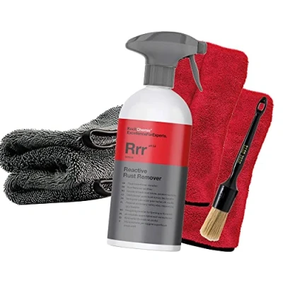 Imagen de Koch Chemie Reactive Rust Remover 500 ml + pincel Nuke Guys 2 guantes de precisión para trabajos detallados paño seco Detailmate 1000 GSM