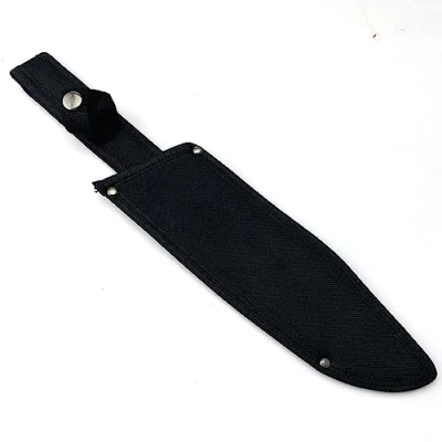 Imagen de Aibote Funda de nailon para cuchillos al aire libre con trabilla cinturón hoja fija machete cuchillo cortar madera caza camping aventura (tamaño S)