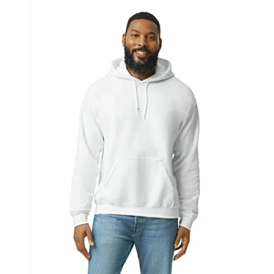 Imagen de Gildan Sudadera con Capucha y Forro Polar, Estilo G18500, Blanco, XXL para Hombre